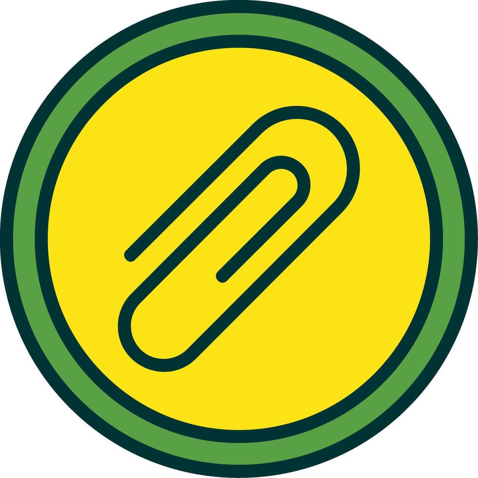 Paper Clip Filled Two Color Icon vector