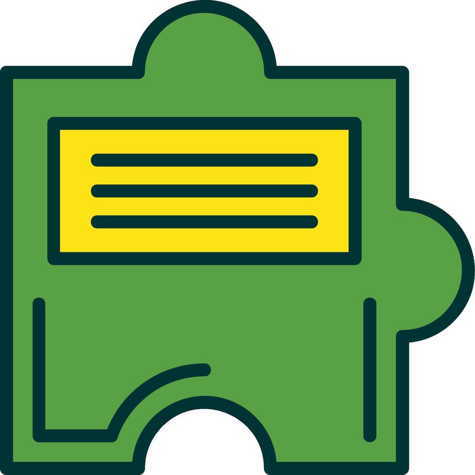 Puzzle Filled Two Color Icon vector