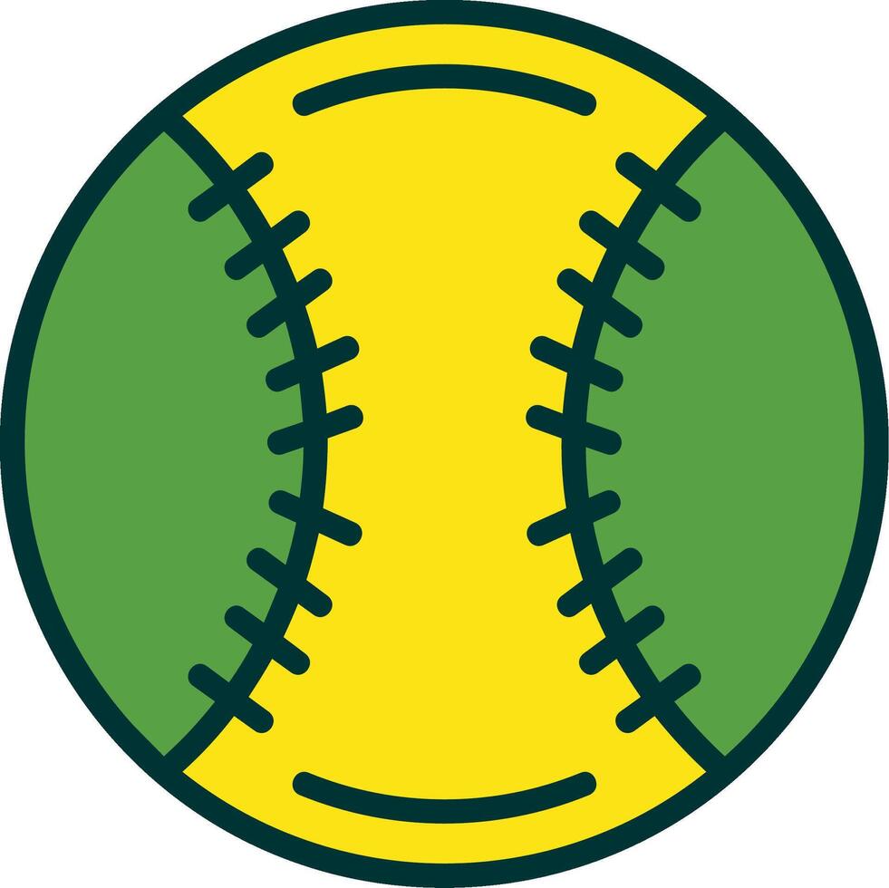 Baseball Filled Two Color Icon vector