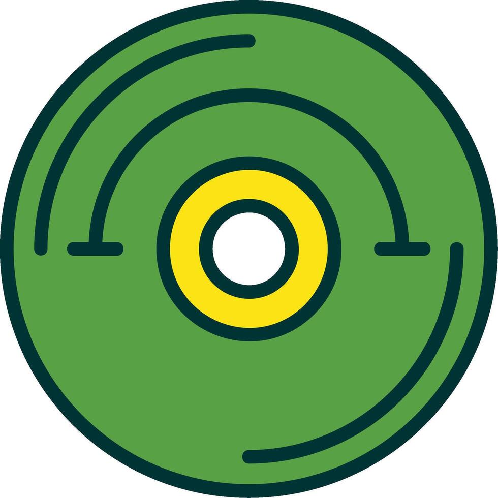Compact Disc Filled Two Color Icon vector
