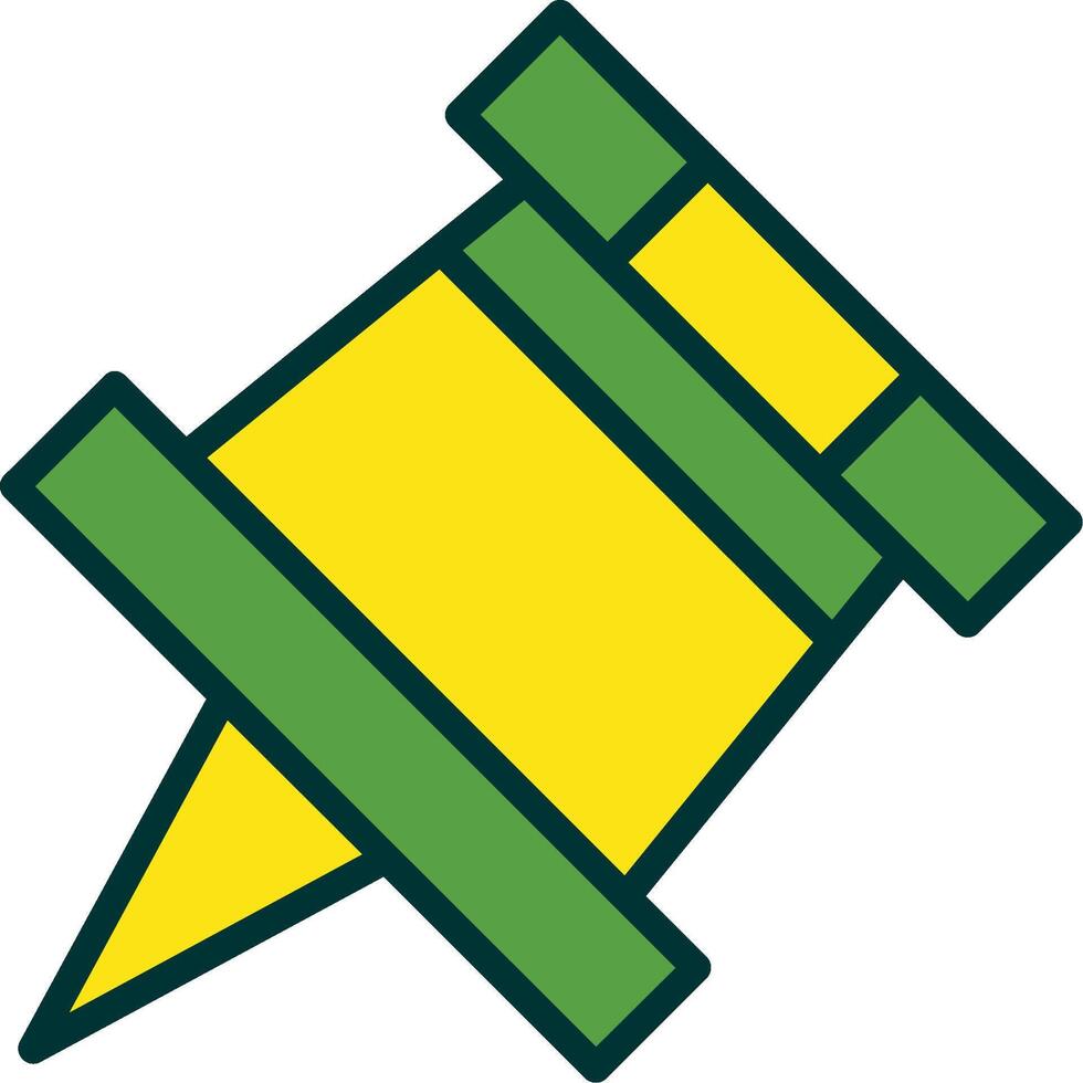Push Pin Filled Two Color Icon vector