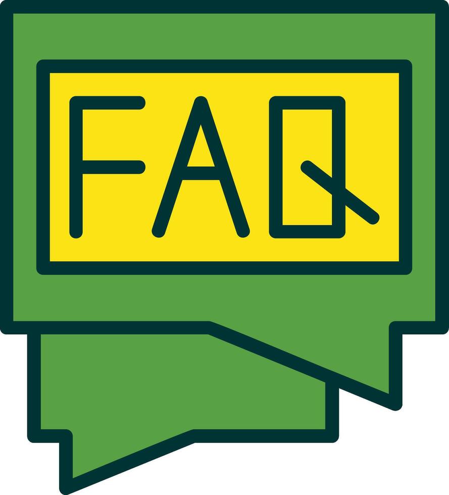 FAQ Filled Two Color Icon vector