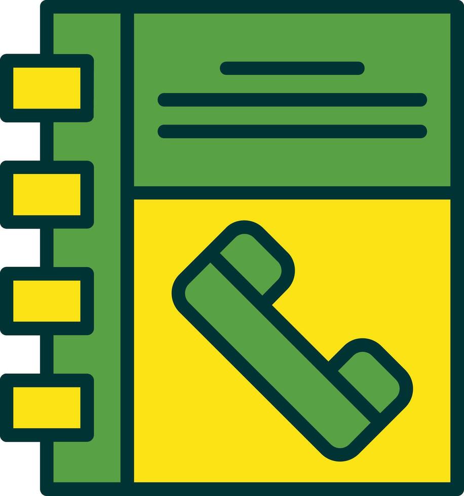 Phonebook Filled Two Color Icon vector