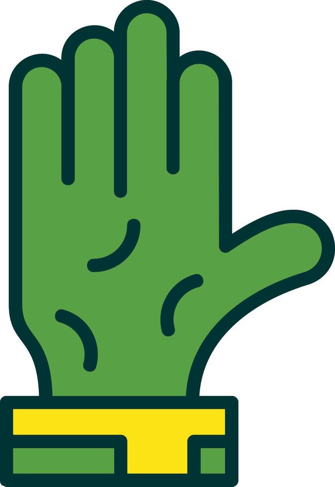 Raise Hand Filled Two Color Icon vector