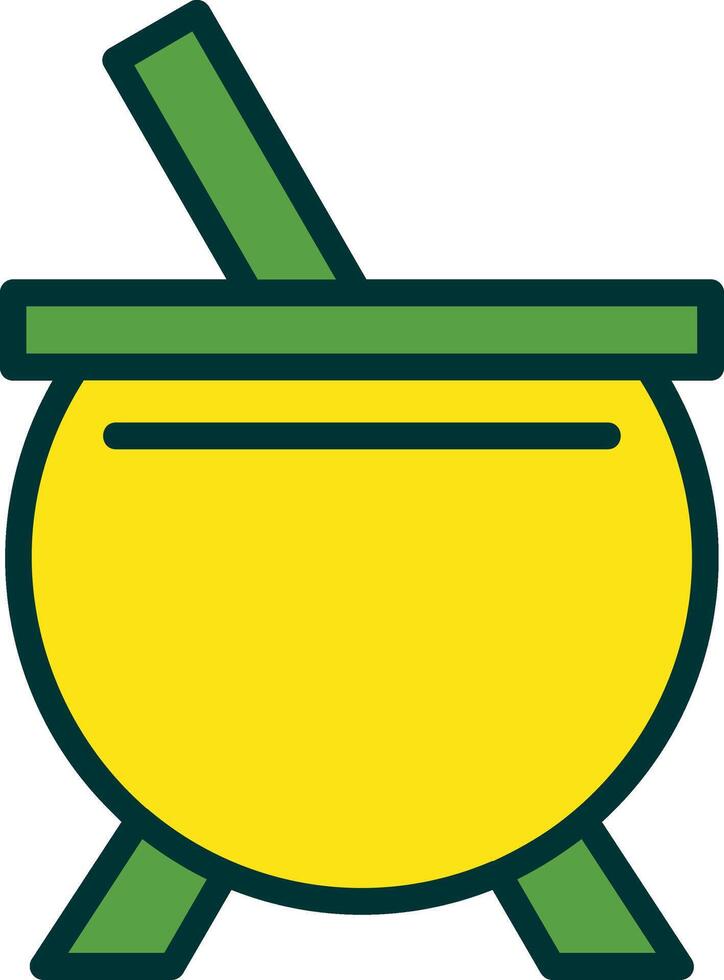 Cauldron Filled Two Color Icon vector