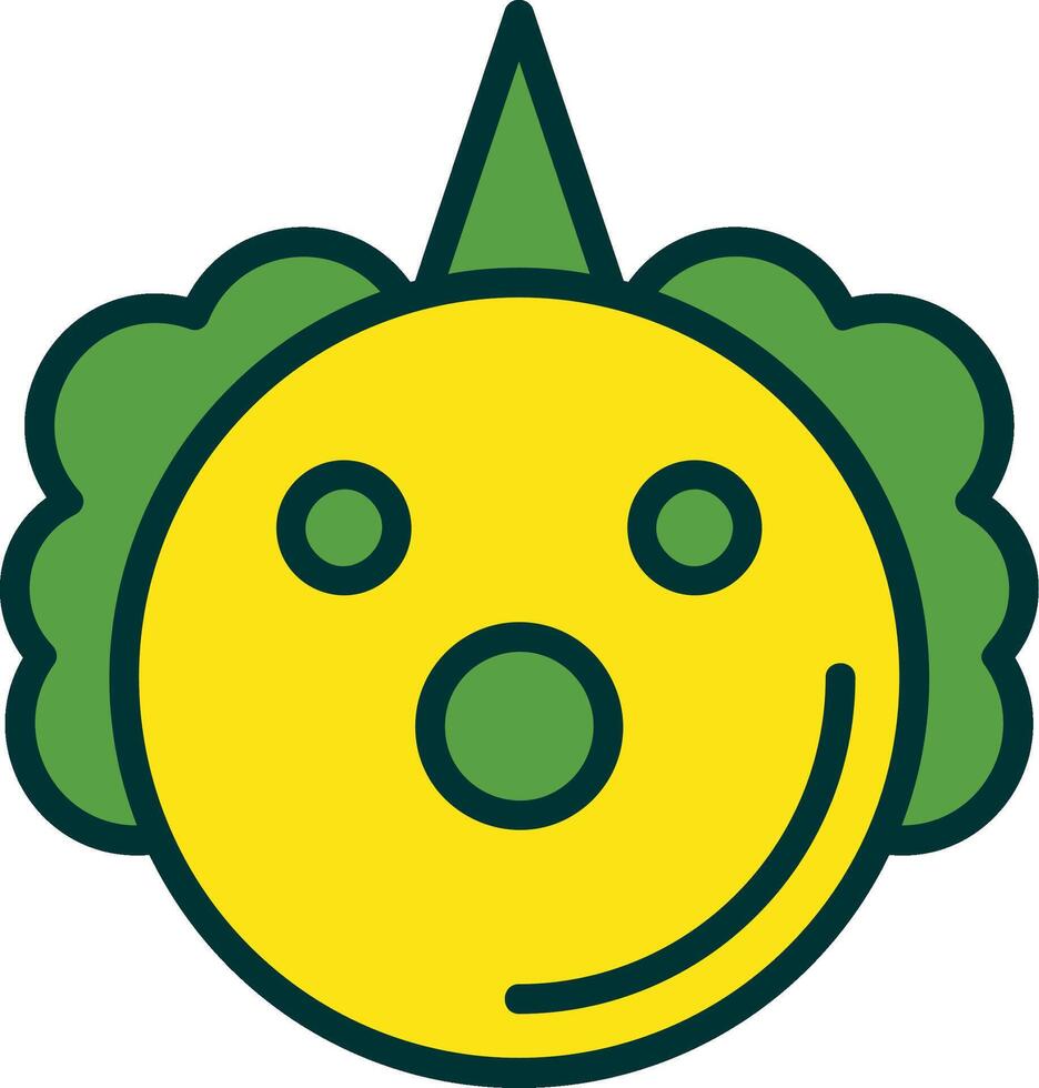 Clown Filled Two Color Icon vector