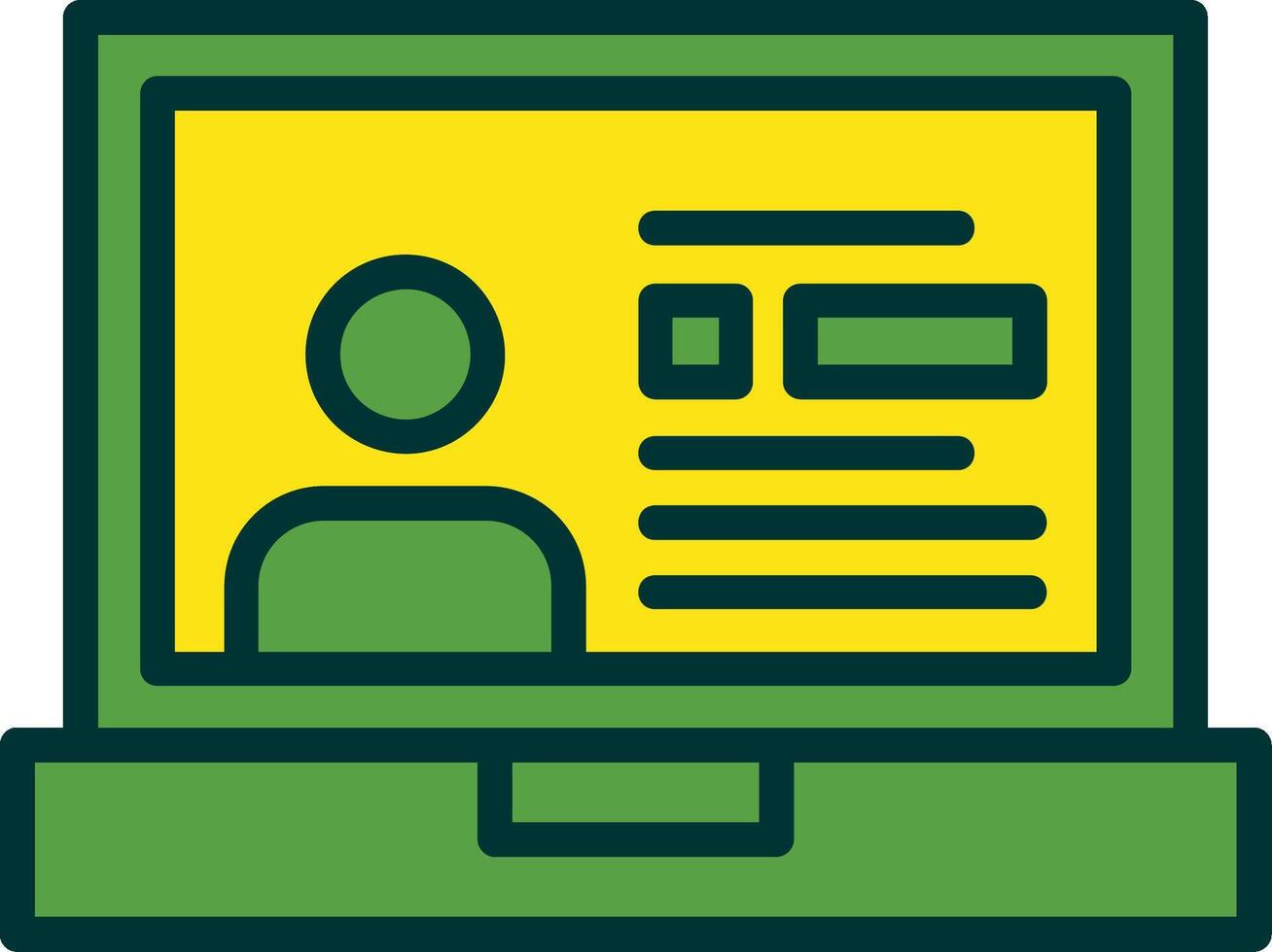 Profile Filled Two Color Icon vector