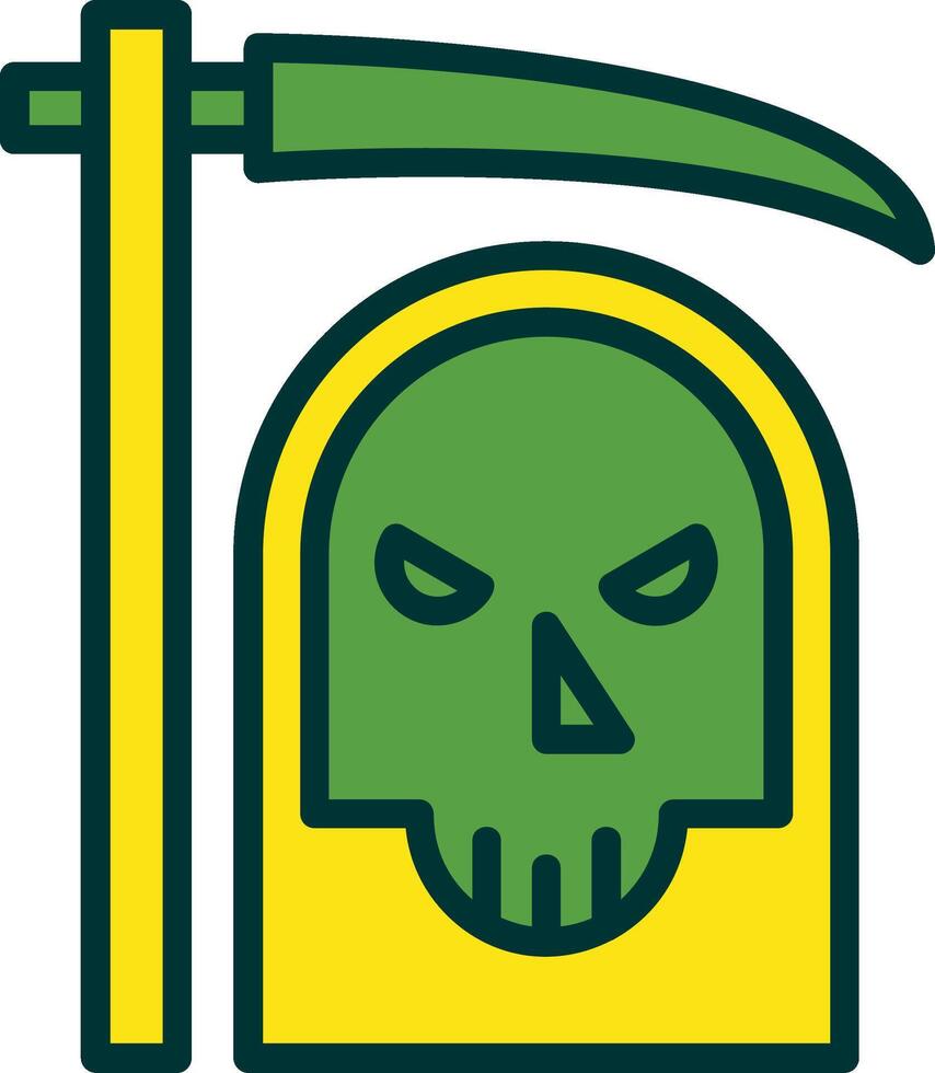 Grim Reaper Filled Two Color Icon vector