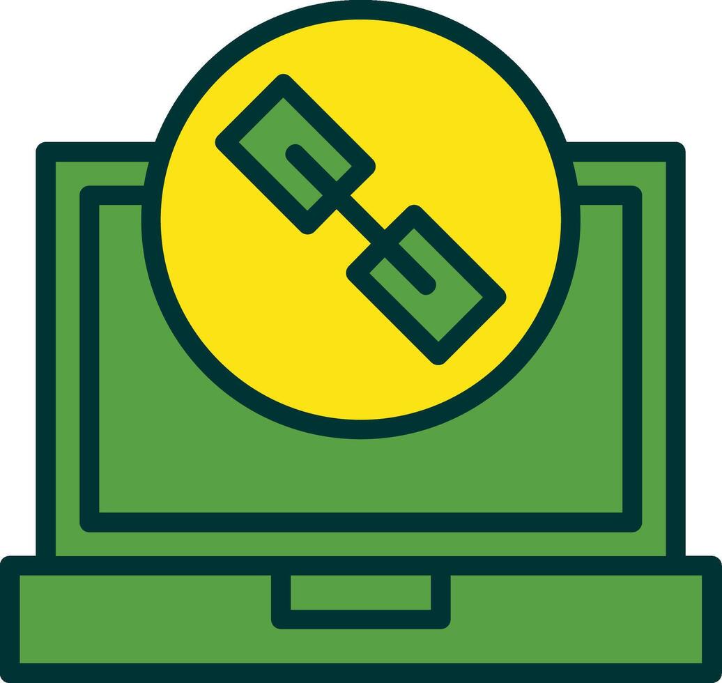 Link Filled Two Color Icon vector