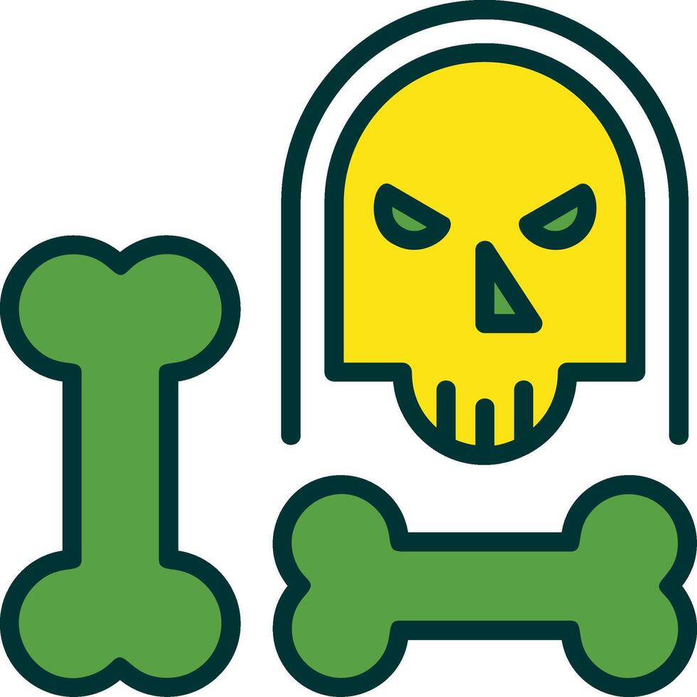 Bones Filled Two Color Icon vector