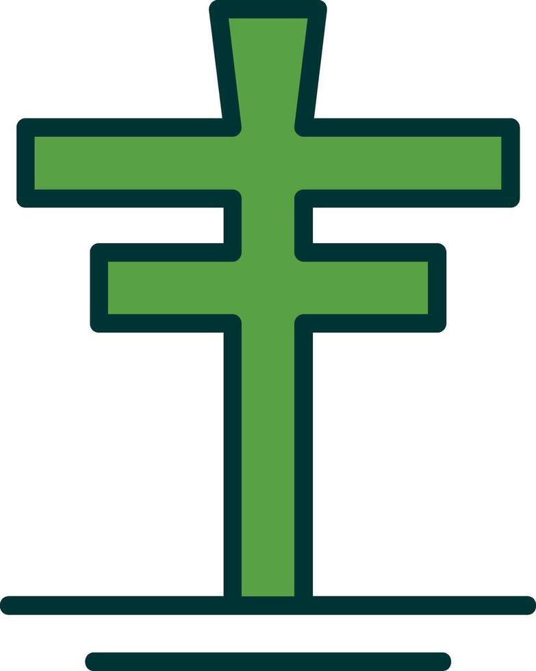 Cross Filled Two Color Icon vector