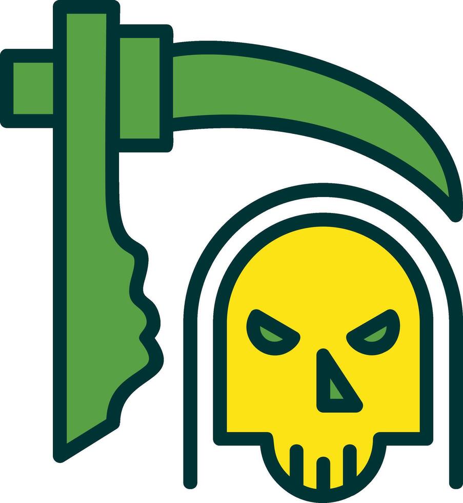 Death Filled Two Color Icon vector