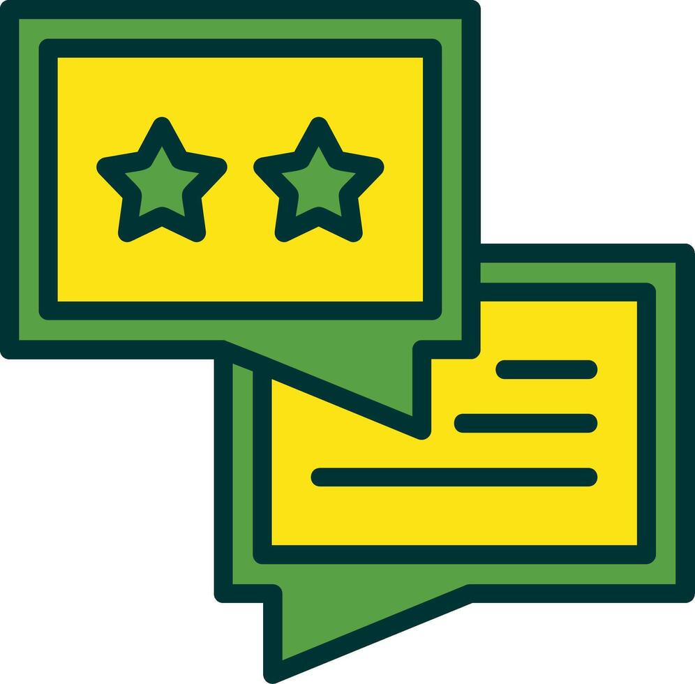 Feedback Filled Two Color Icon vector