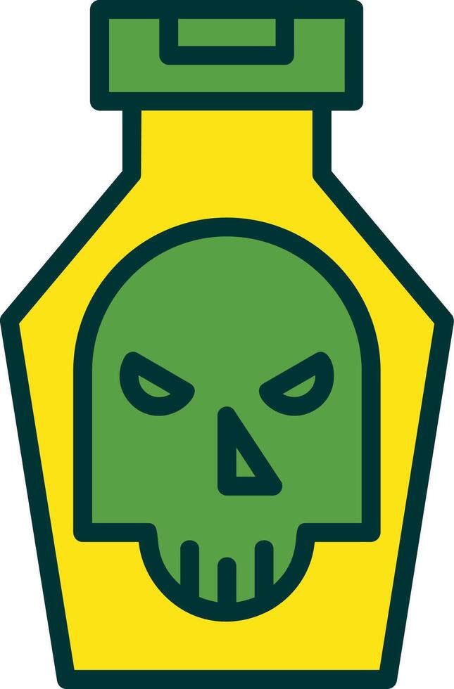 Poison Filled Two Color Icon vector