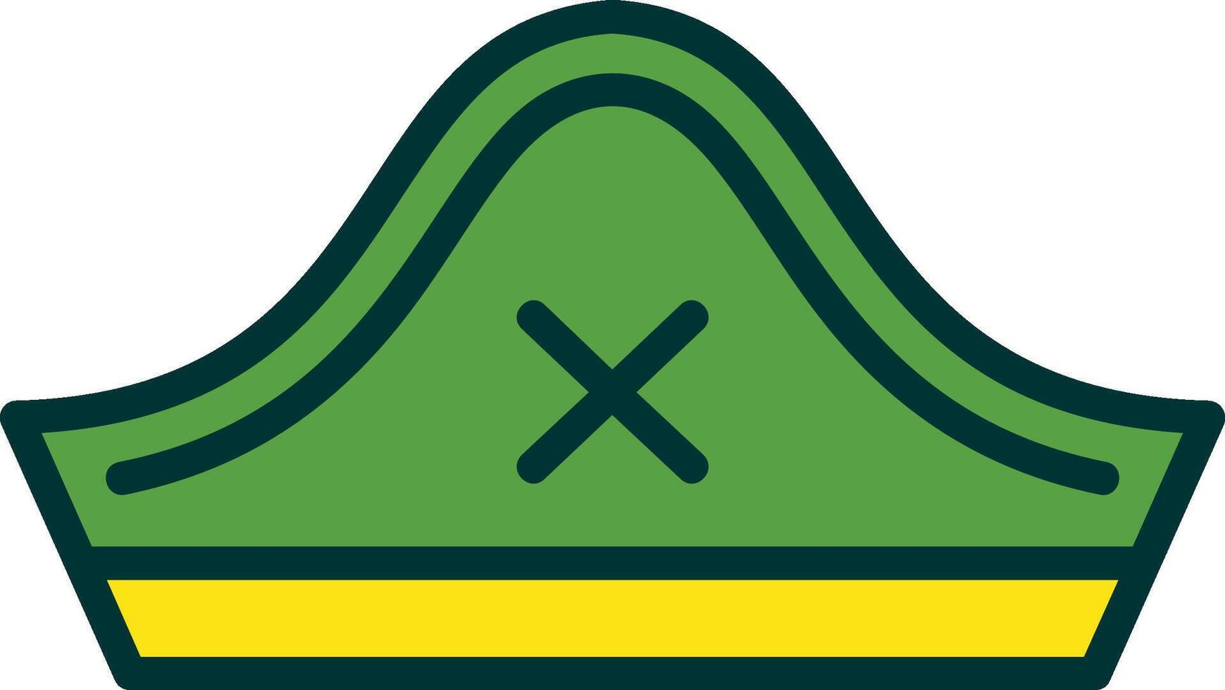Pirate Hat Filled Two Color Icon vector