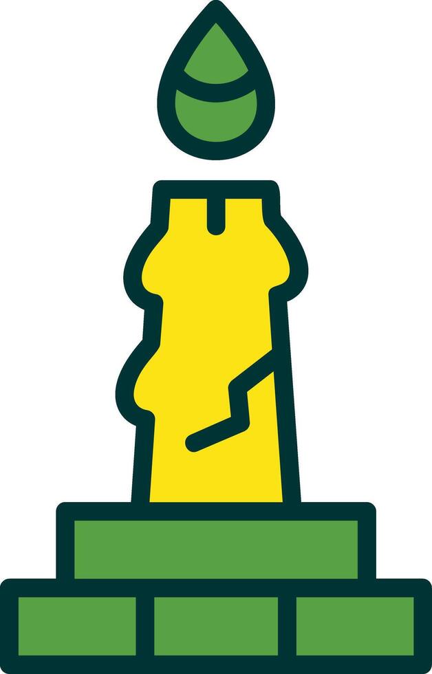 Candle Filled Two Color Icon vector