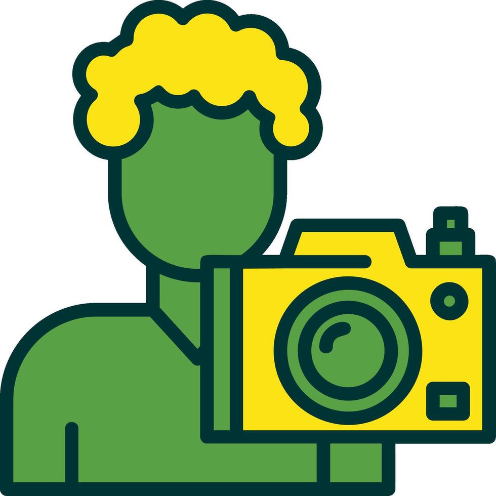 Cameraman Filled Two Color Icon vector