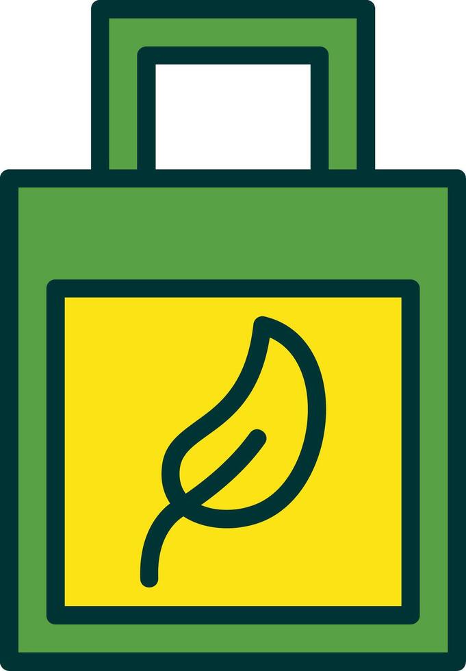 Eco Bag Filled Two Color Icon vector