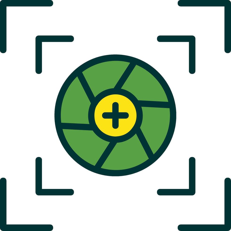 Camera Frame Filled Two Color Icon vector