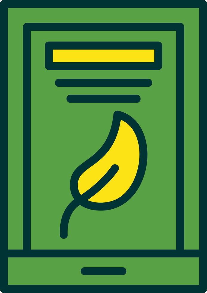 Eco Smartphone Filled Two Color Icon vector