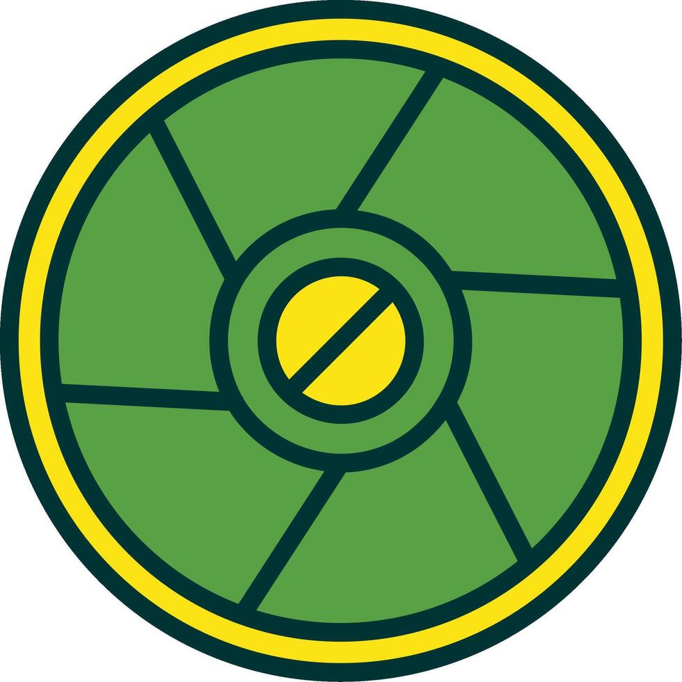 Camera Exposure Filled Two Color Icon vector