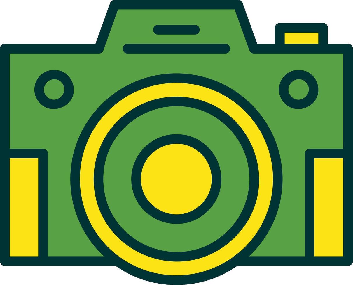 Compact Camera Filled Two Color Icon vector
