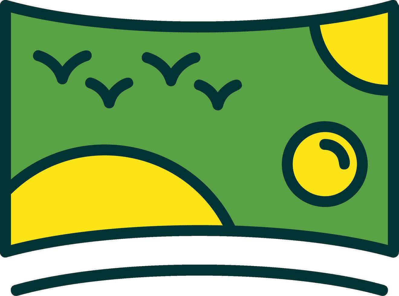 Panoramic Filled Two Color Icon vector