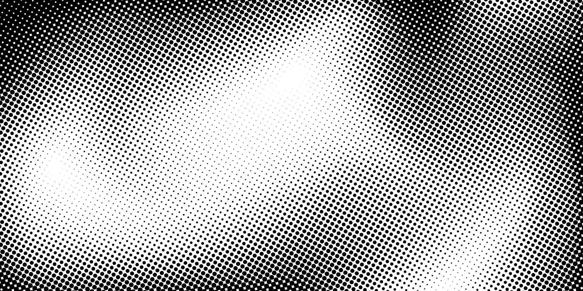Wavy Effect with Halftone Gradient Dots. Pixelated black and white texture, suitable for vintage comic styles. vector