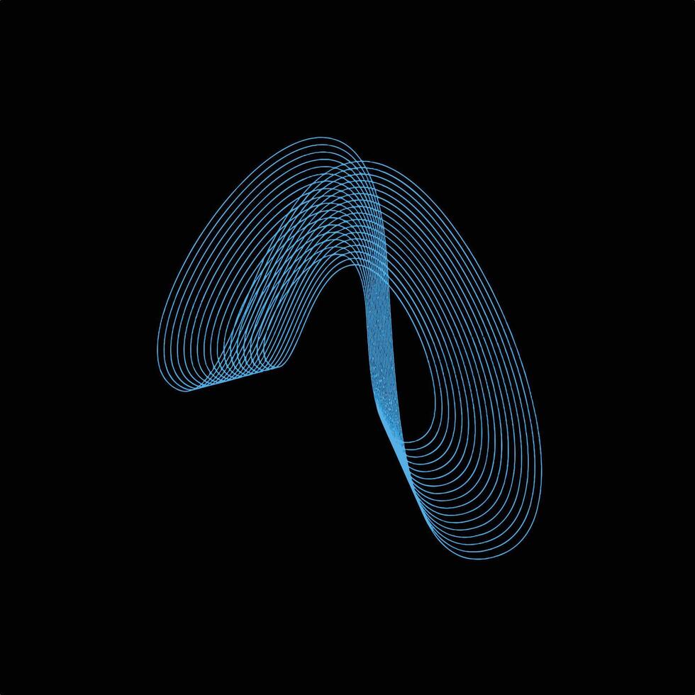 Blue and Black Modern Digital Technology Logo. vector