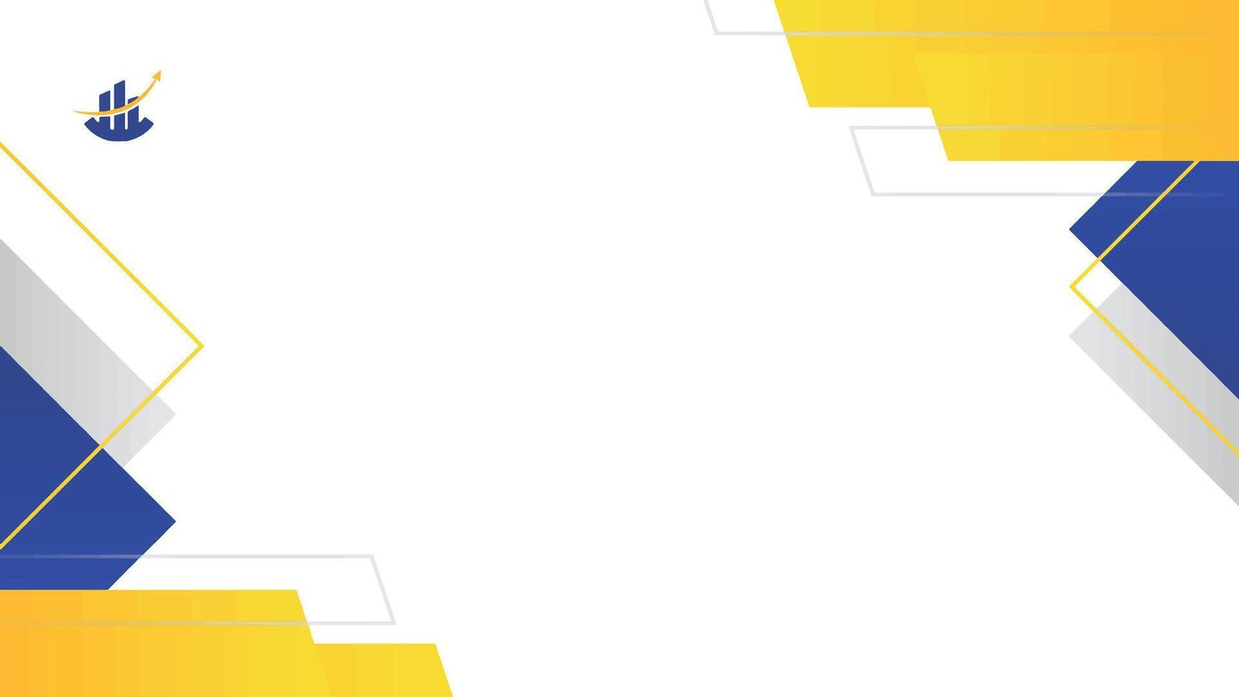 Yellow And Black Modern Company Business Zoom Virtual Background. vector