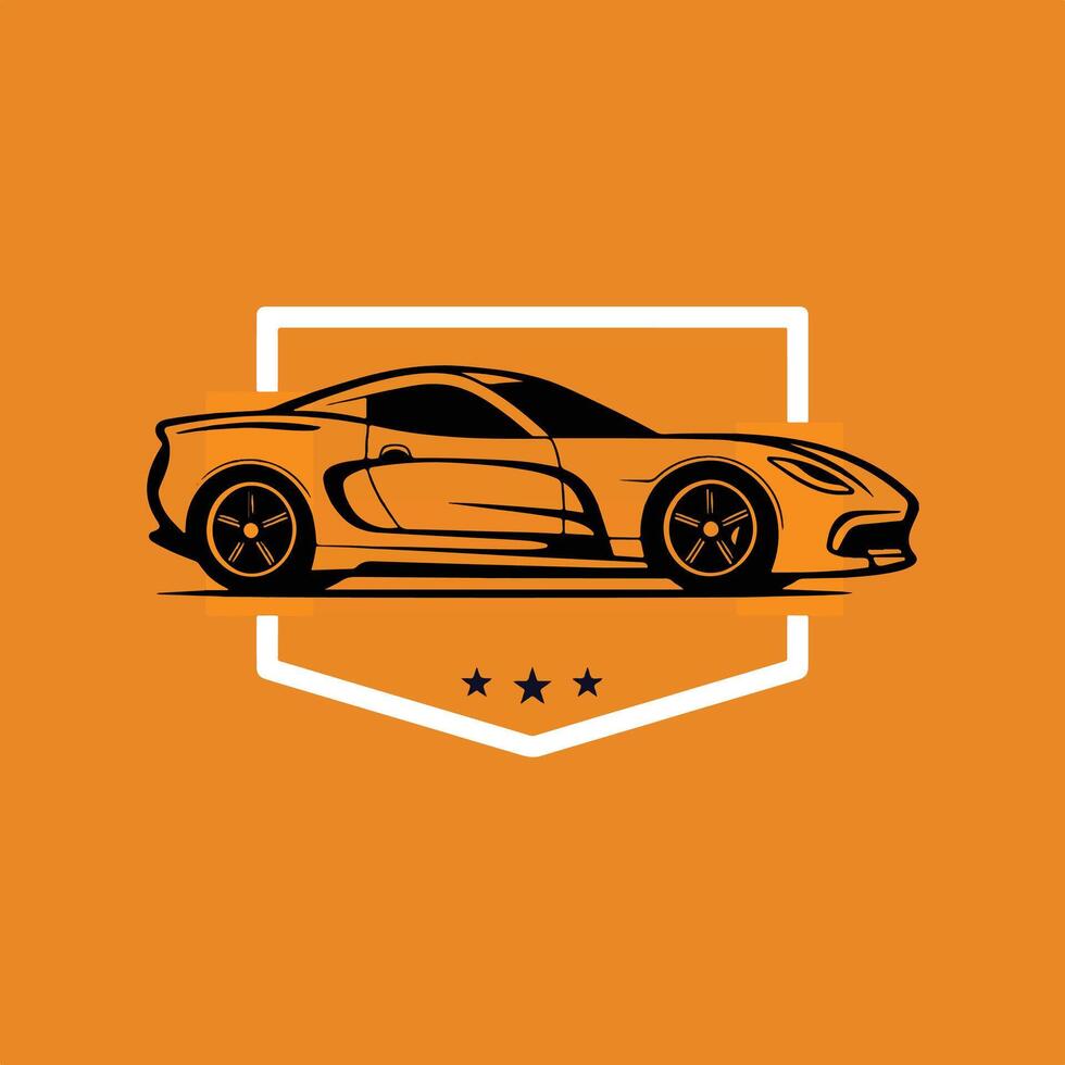 Black Gold Minimalist Car Showroom Logo. vector