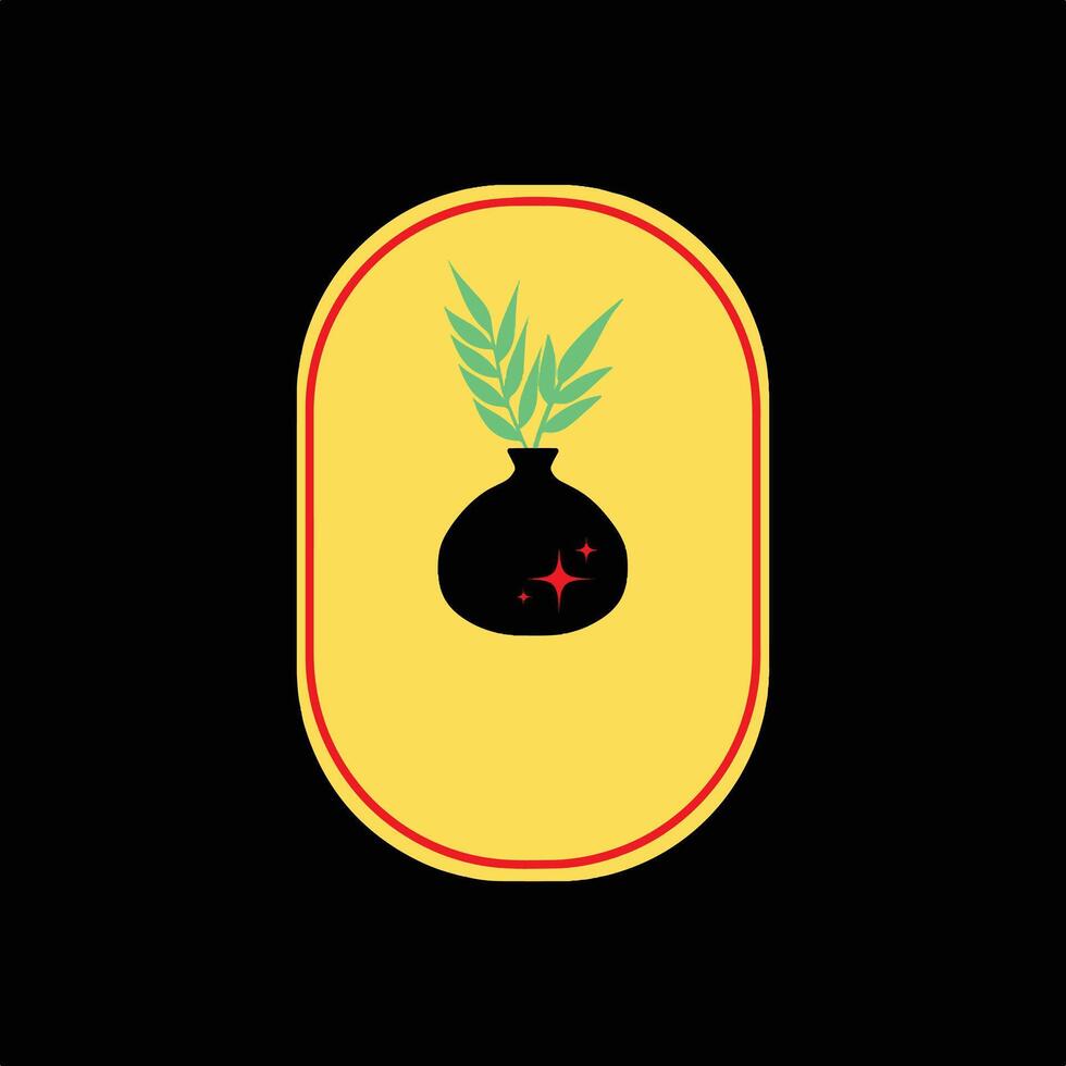 Yellow and Tan Handcrafted And Artisanal Logo. vector