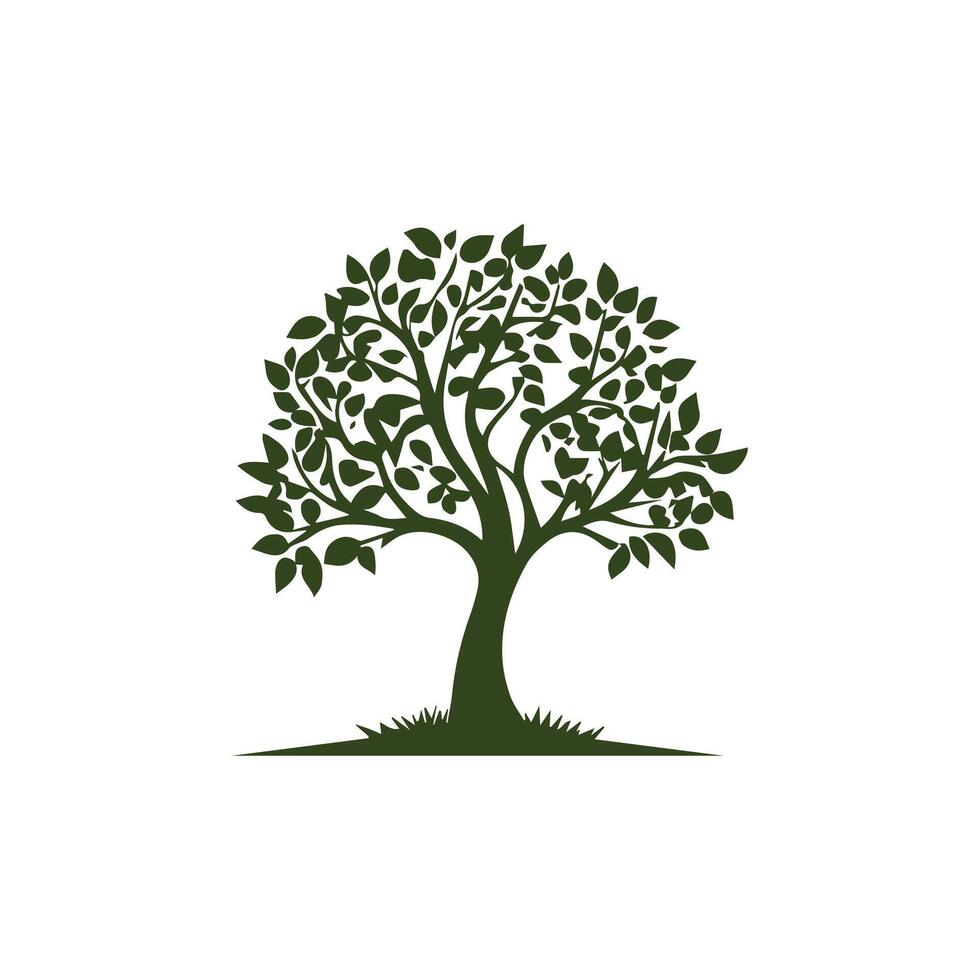 tree with leaves illustration art vector