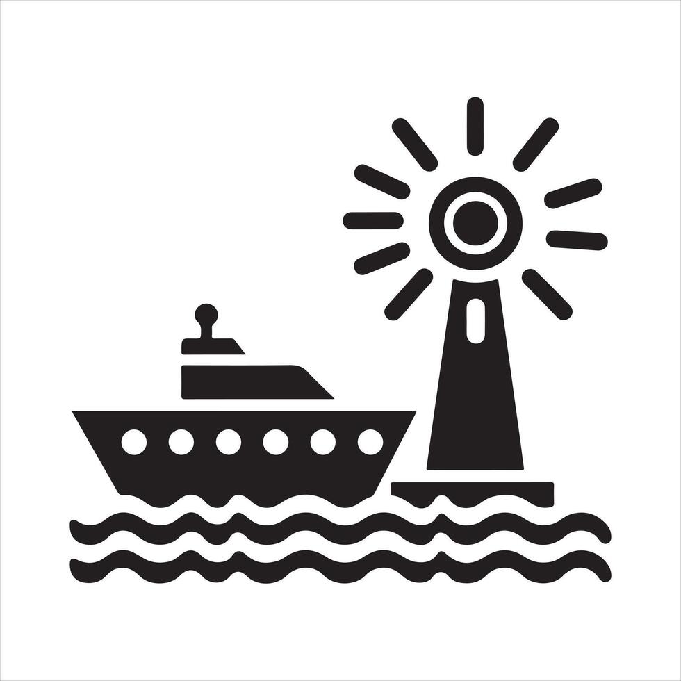 Siren icon silhouette on white background vector