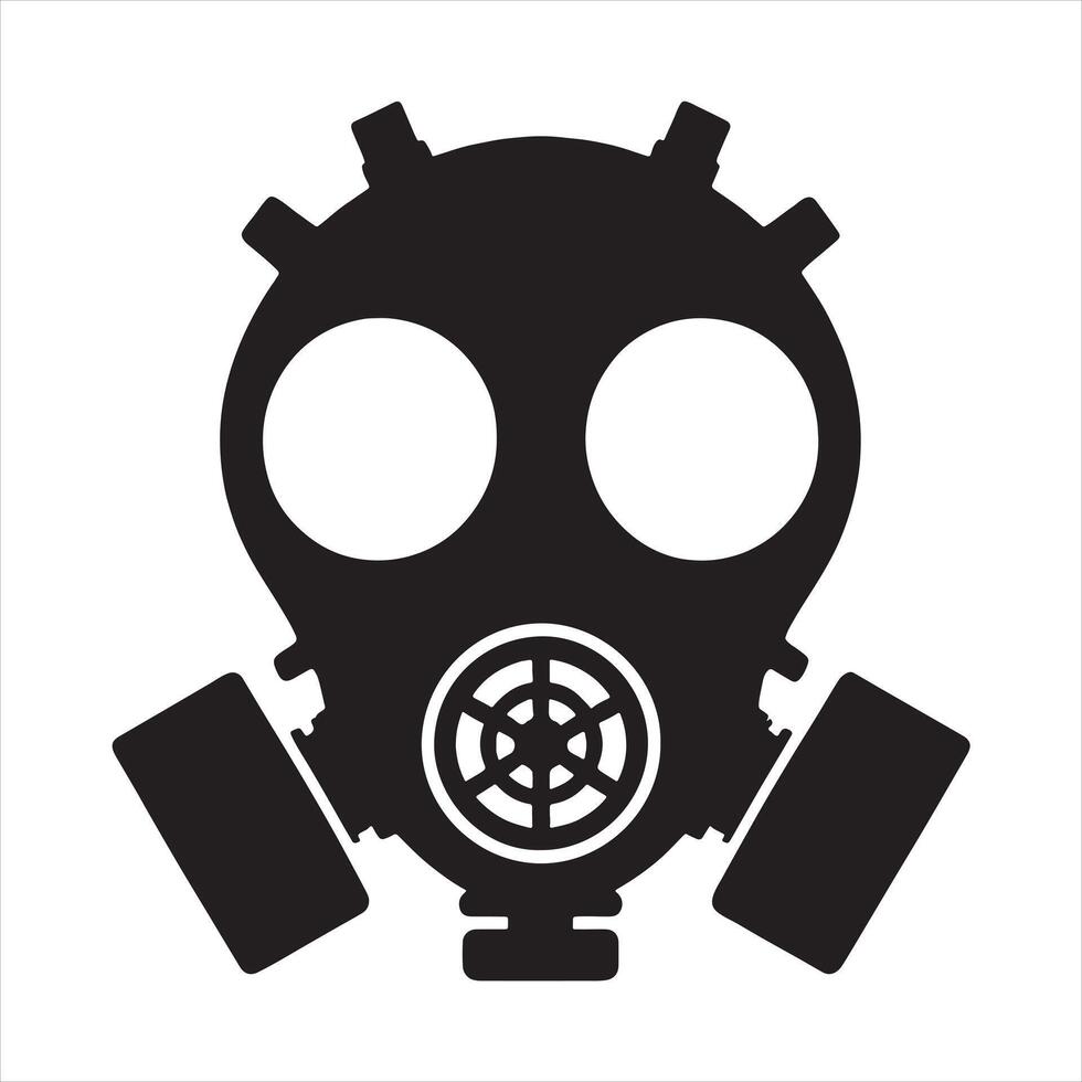 gas mask silhouette vector