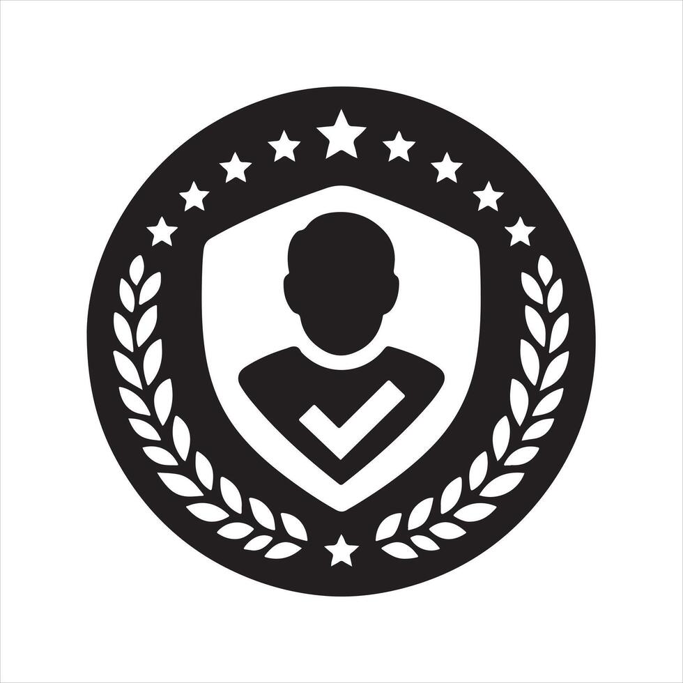 Verified icon silhouette vector