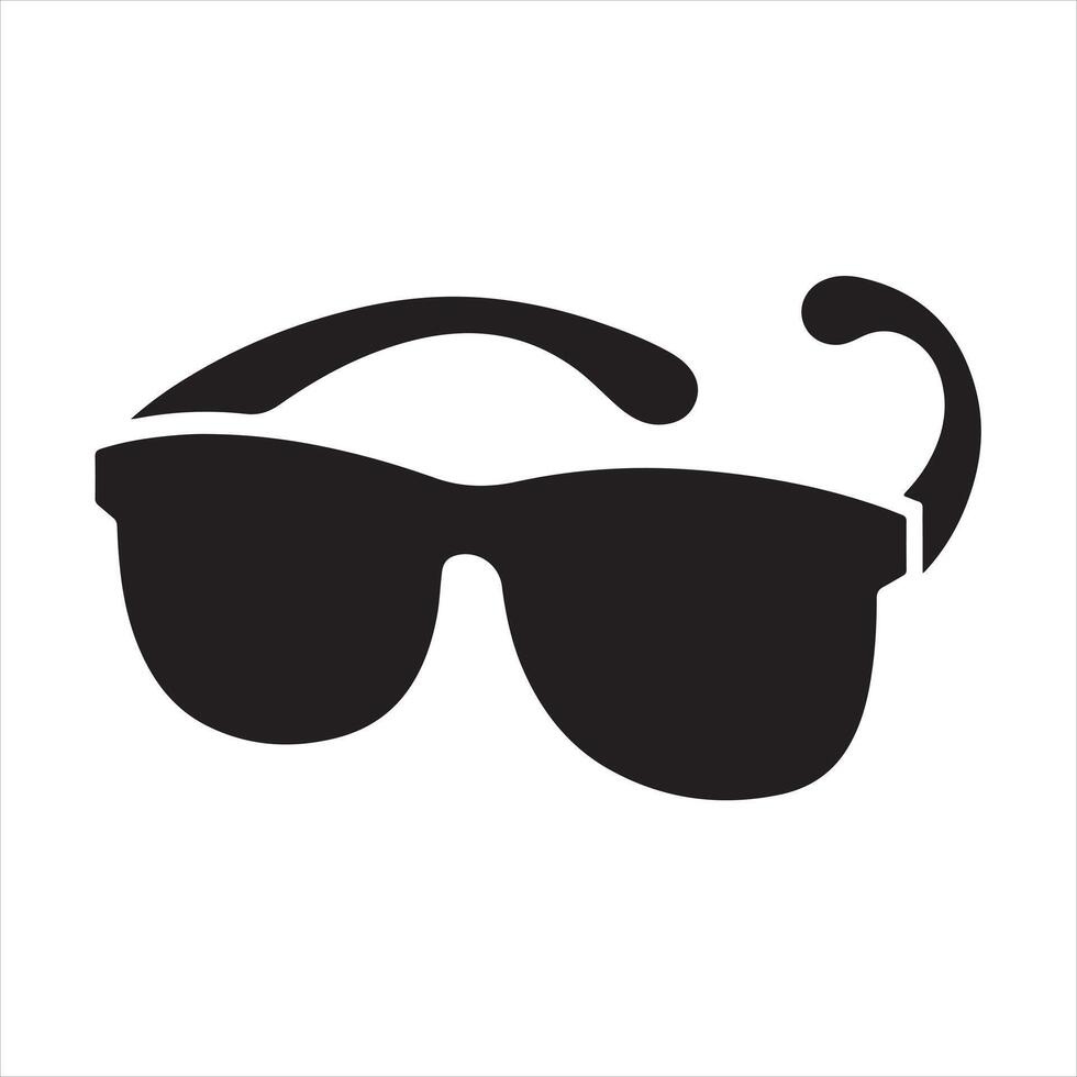 Sunglasses icon silhouette on white background vector