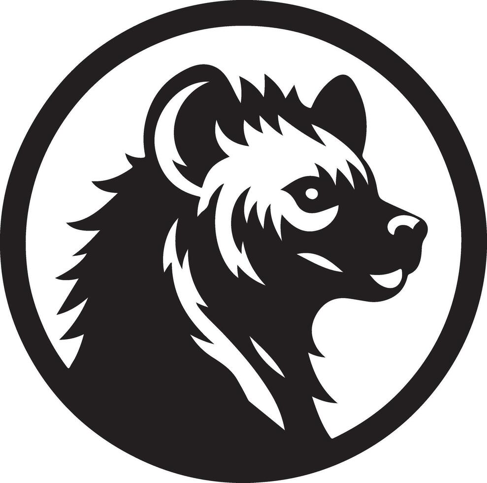Mascot hyena head logo icon. vector