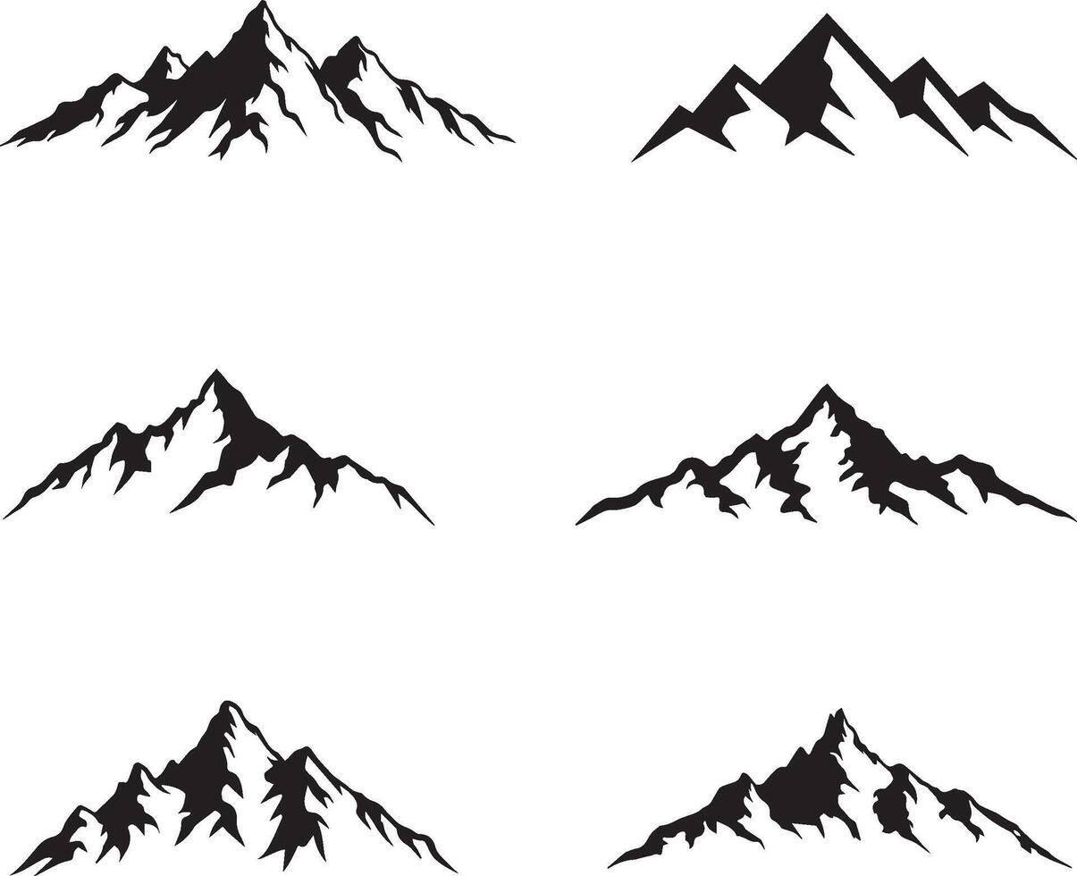 Mountain set collection design vector
