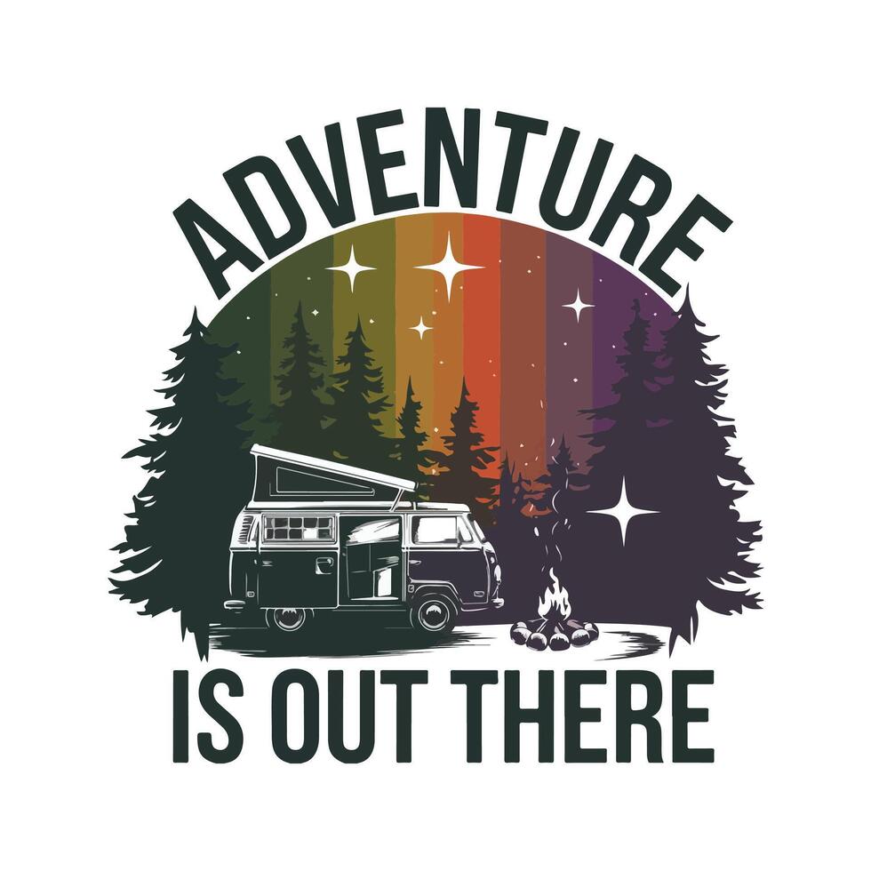 Adventure Is Out There Tee vector