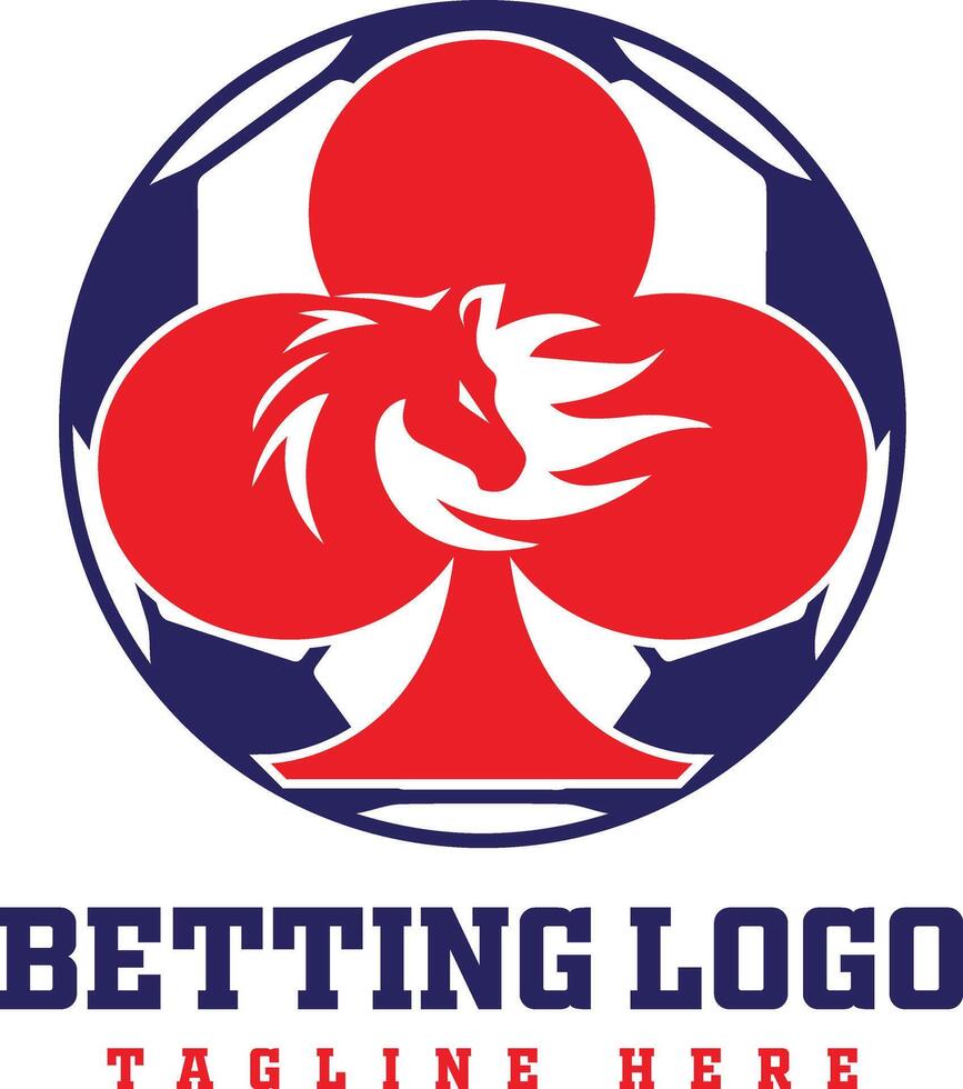 Betting logo design with bets icons vector