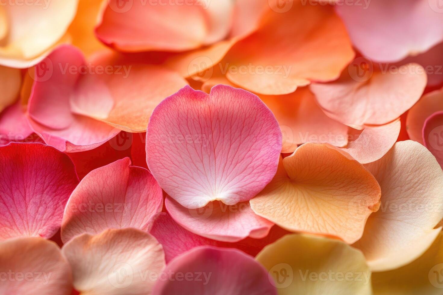 Rose petals forming a colorful and textured background photo