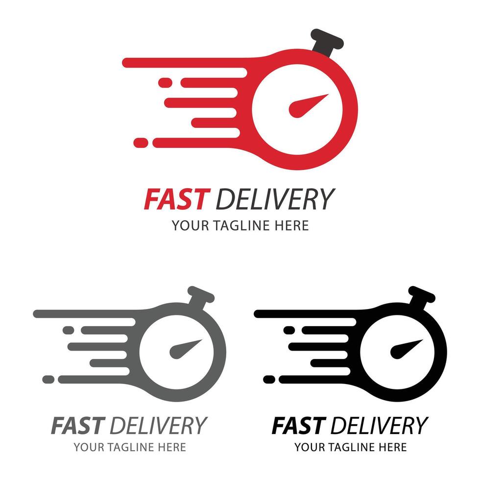Fast delivery logo design template vector