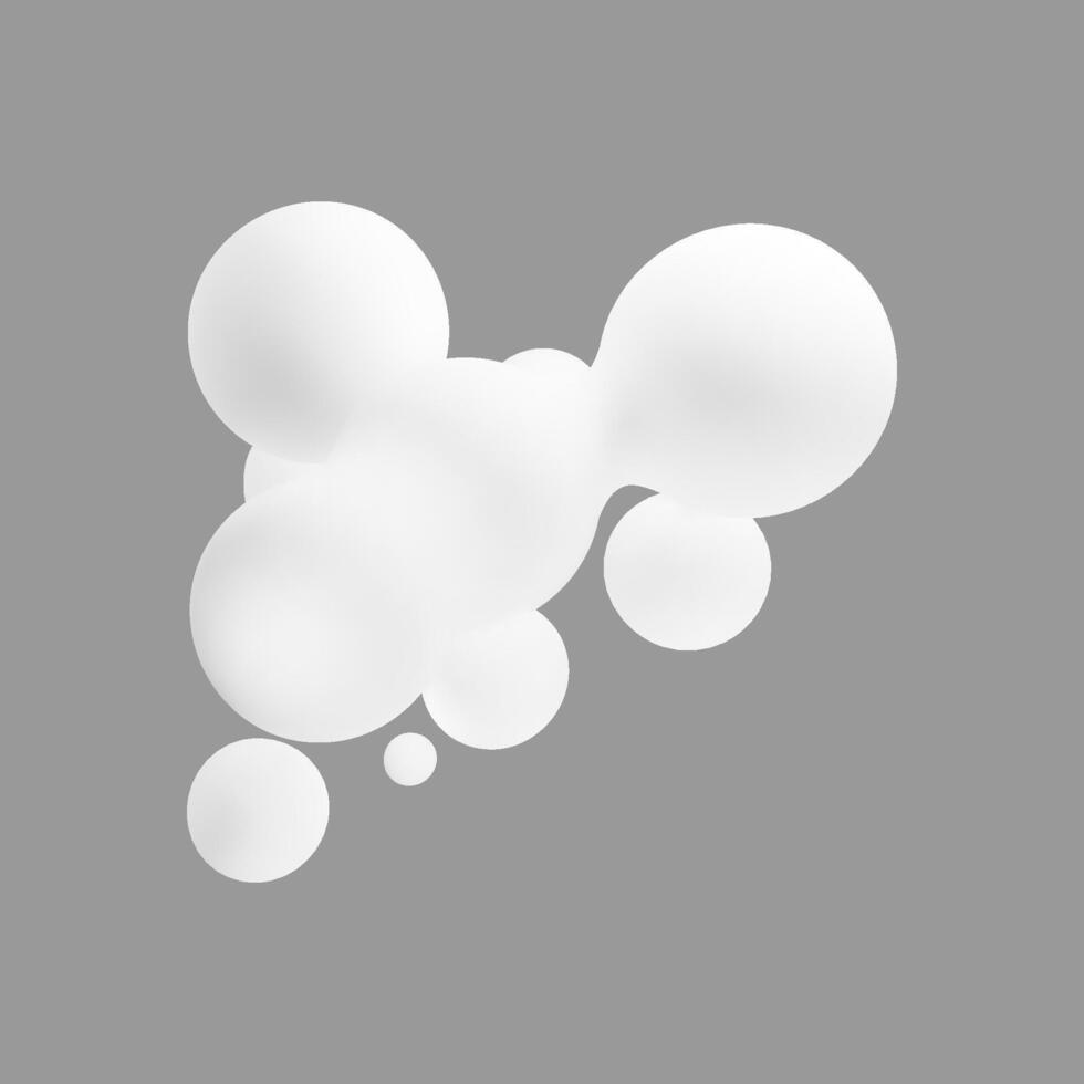 3d liquid blob shape. Abstract organic sphere graphic design. Lava lamp fluid bubble. Metaball geometric form element for banner illustration. Floating white and smooth bounce y2k geometry isolated. vector