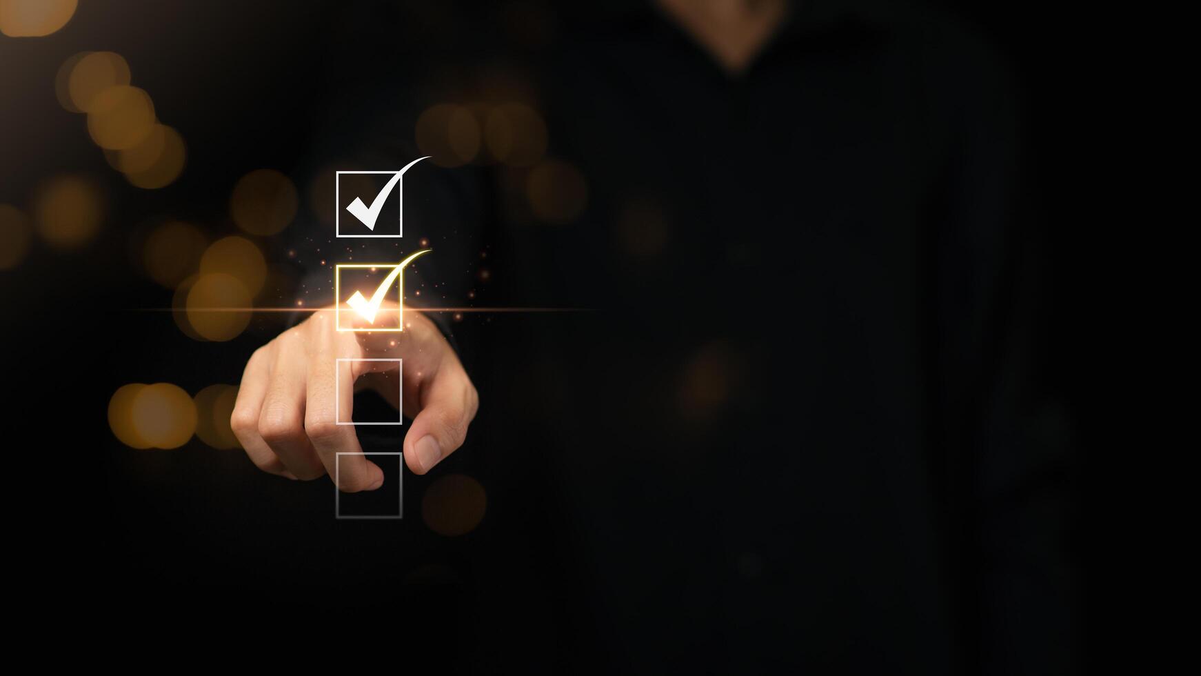 inspector makes mark on the survey topic ,Checklist with checkmarks and checkboxes ,checklist ideas, online quality assessment ,checkbox to conduct opinion and quality surveys or satisfaction photo