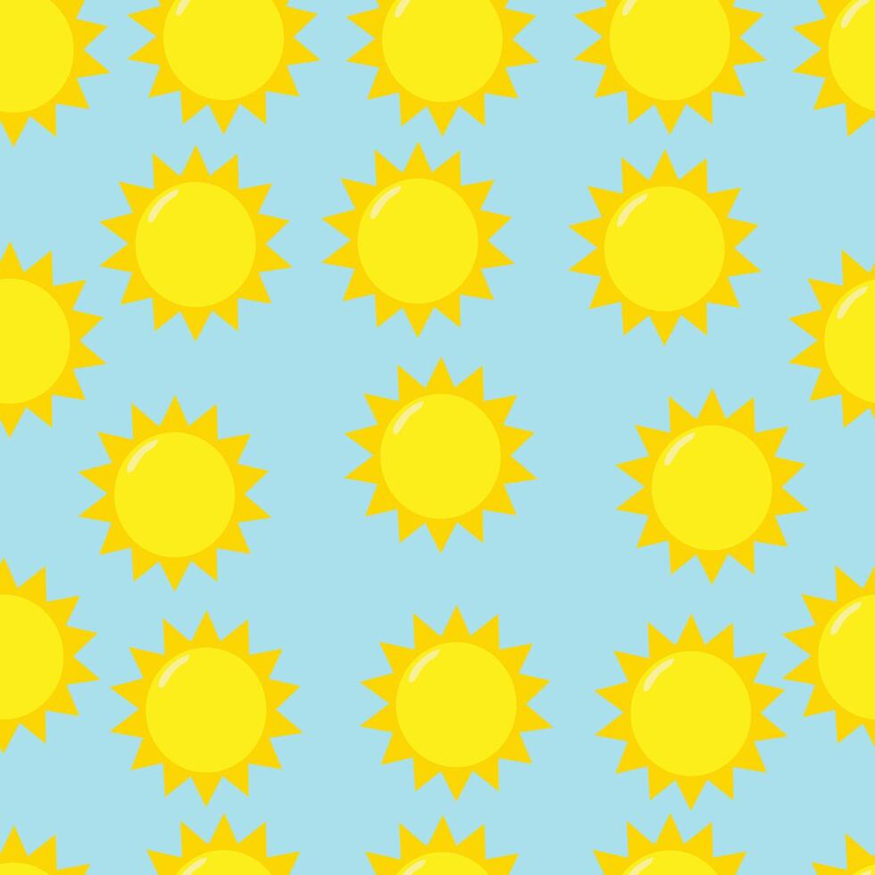 seamless sun pattern vector