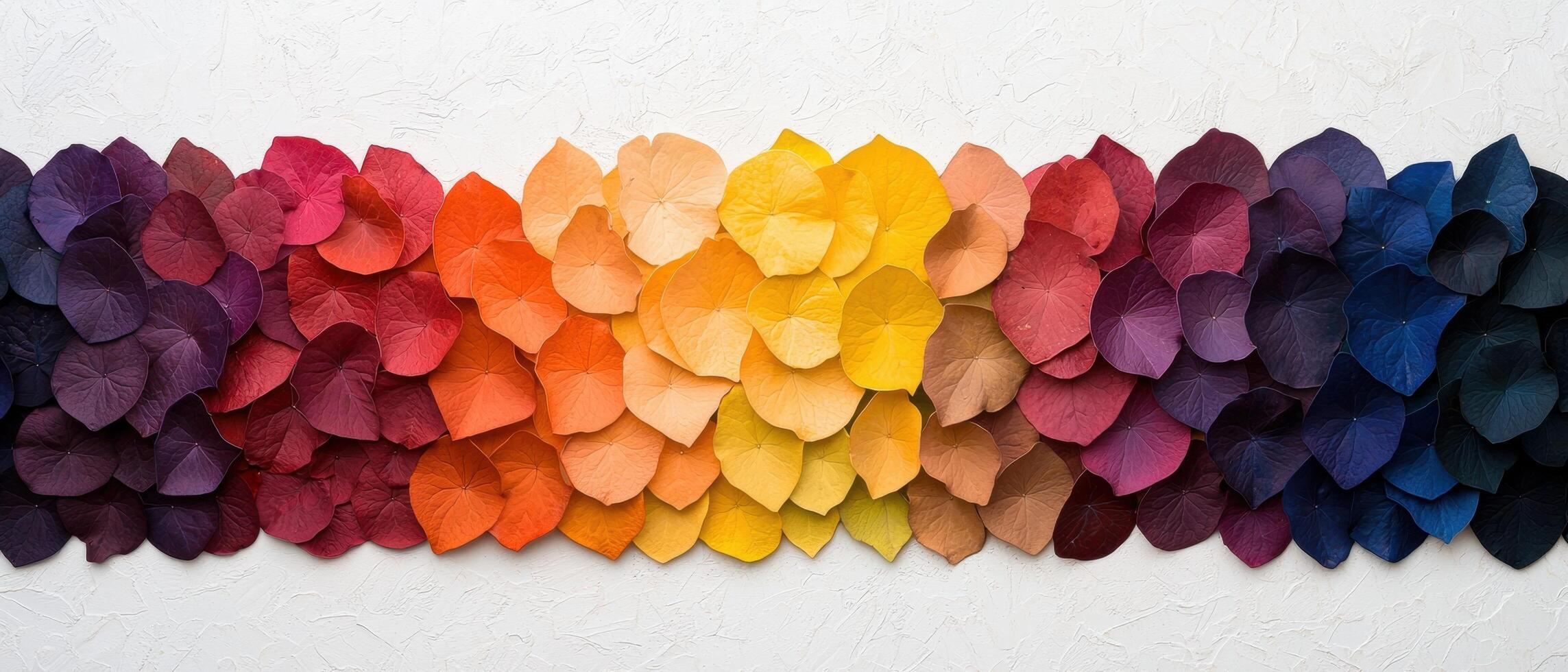 Vibrant floral arrangement in rainbow colors photo