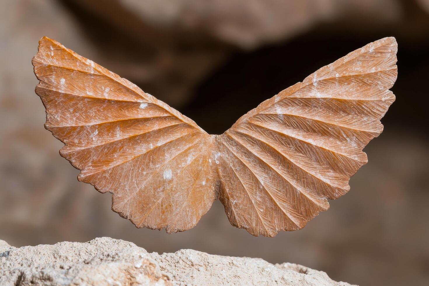 Intricate feather like crystal structure photo