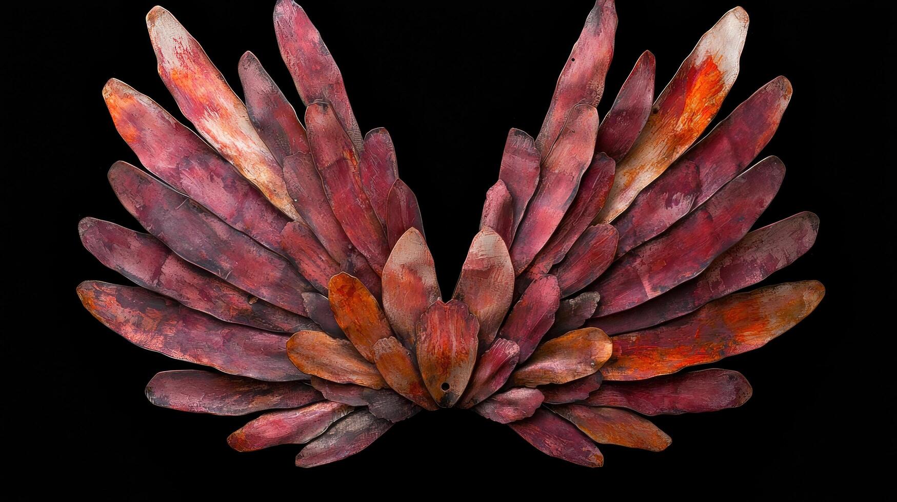 Vibrant crystal flower on black background photo
