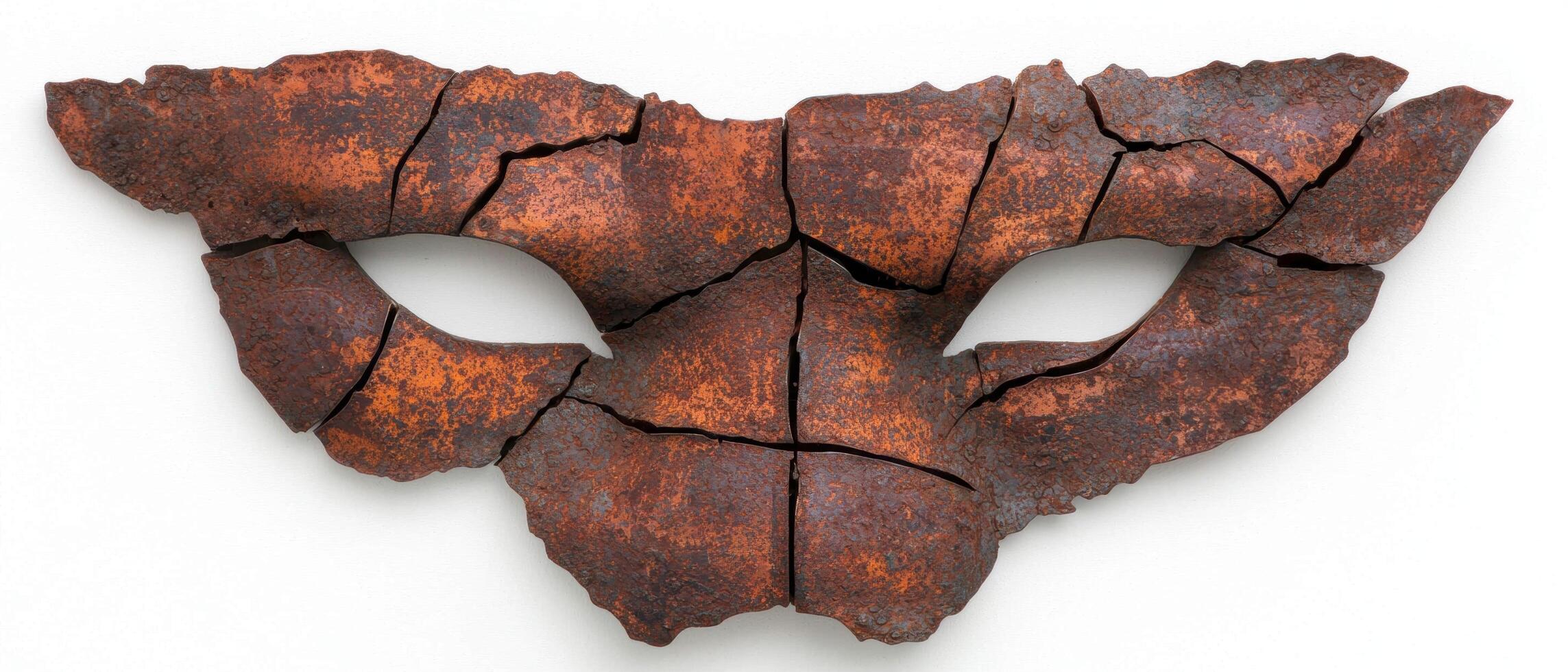 Cracked and rusted metal surface photo